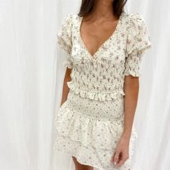 Indie Mae Smocked Floral Skirt Clothes