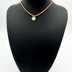 Indie Collection Vacay Collection Beaded Daisy Necklace