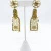 Indie Collection The Pearl Champagne Earrings