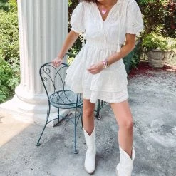 Indie Collection Paris Eyelet Dress USA Collection