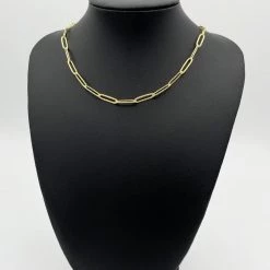 Indie Collection Textured Paperclip Chain Necklace New Arrivals