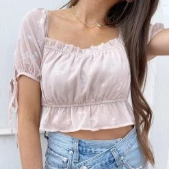 Indie Collection Iridescent Butterfly Top New Arrivals