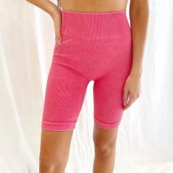 Indie Collection Vintage Wash Biker Shorts Seamless Essentials