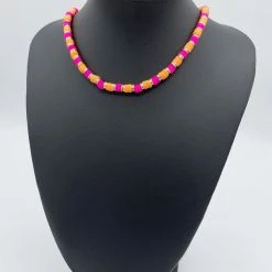 Indie Collection Vacay Collection Orange + Pink Necklace