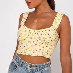 Indie Mae Gladis Wildflower Top Crop Tops