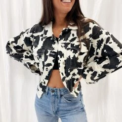 Indie Mae Clothes Cowprint Jacket