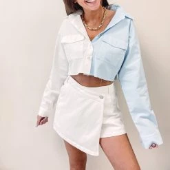 Indie Collection Two-Toned Button Up New Arrivals