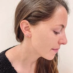 Indie Collection Mini Safety Pin Studs Jewelry