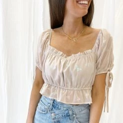 Indie Collection Iridescent Butterfly Top New Arrivals