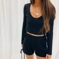 Indie Mae Waffle Knit Set