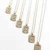 Indie Mae Jewelry Rectangle Initial Card Necklace