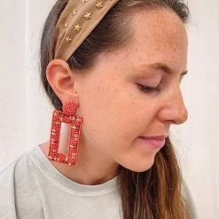 Indie Collection USA Collection Statement Colored Bead Earrings