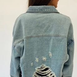 Indie Mae Clothes Distressed Denim Jacket