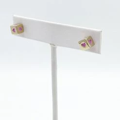 Indie Collection New Arrivals Cube Heart Studs