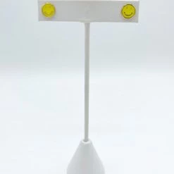 Indie Collection New Arrivals Yellow Smiley Face Studs