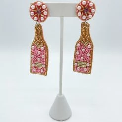 Indie Collection The Pearl Champagne Earrings