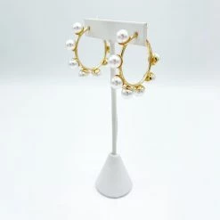 Indie Collection Nellie Pearl Hoop Earrings