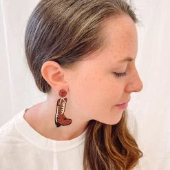Indie Collection Cowgirl Boot Earrings