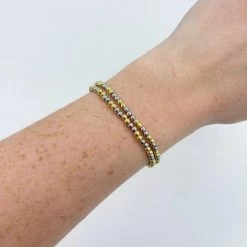 Indie Collection Stainless Steel Ball Bead Bracelets- Mixed Metal Vacay Collection