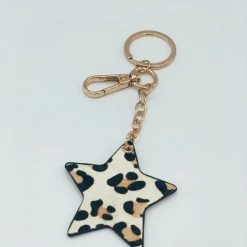 Indie Mae Accessories Animal Print Star Keychain
