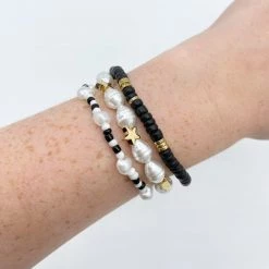 Indie Mae Lacey Pearl Bracelet Set