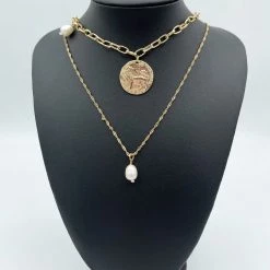 Indie Collection Paula Coin + Pearl Necklace Vacay Collection
