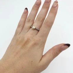 Indie Collection New Arrivals Pearl Cable Ring