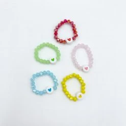 Indie Collection Colorful Heart Ring Set New Arrivals