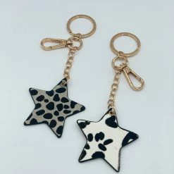 Indie Mae Accessories Animal Print Star Keychain