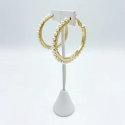 Indie Collection Litchfield Pearl Hoop Earrings