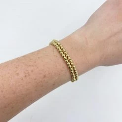 Indie Collection Vacay Collection Stainless Steel Ball Bead Bracelets- Gold