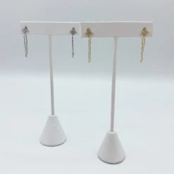 Indie Mae Earrings The Ari Starburst Drop Chain Earring