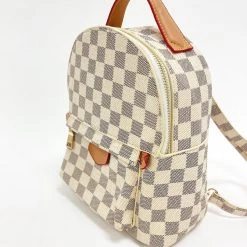 Indie Mae Checkered Mini Backpack Handbags