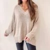 Indie Mae Clothes Lilah Taupe Sweater