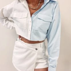 Indie Collection Two-Toned Button Up New Arrivals