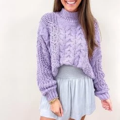 Indie Collection New Arrivals Corey Lavender Sweater