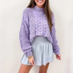Indie Collection New Arrivals Corey Lavender Sweater