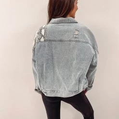 Indie Collection Snakeprint Denim Jacket