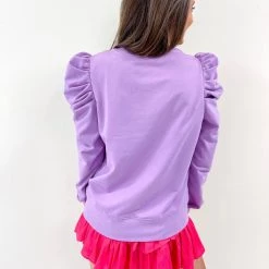 Indie Collection Lilac Puff Sleeve Top New Arrivals