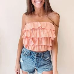 Indie Mae Vacay Collection Ruffle Tube Top