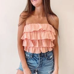 Indie Mae Vacay Collection Ruffle Tube Top