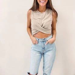 Indie Collection Twist Crop Top New Arrivals