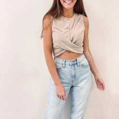 Indie Collection Twist Crop Top New Arrivals
