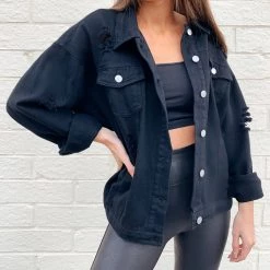 Indie Mae Clothes Distressed Denim Jacket