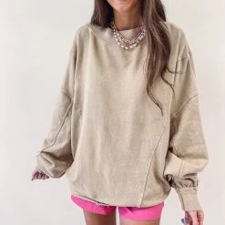 Indie Collection Kathleen Pullover - Taupe
