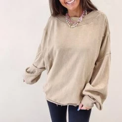 Indie Collection Kathleen Pullover - Taupe