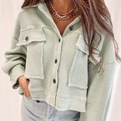 Indie Collection Paige Shacket - Pistachio