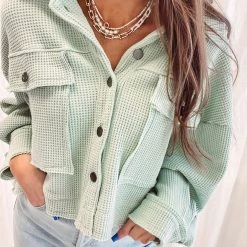 Indie Collection Paige Shacket - Pistachio