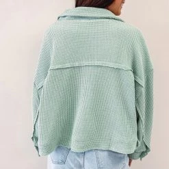 Indie Collection Paige Shacket - Pistachio