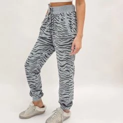 Indie Collection Grey Zebra Joggers New Arrivals